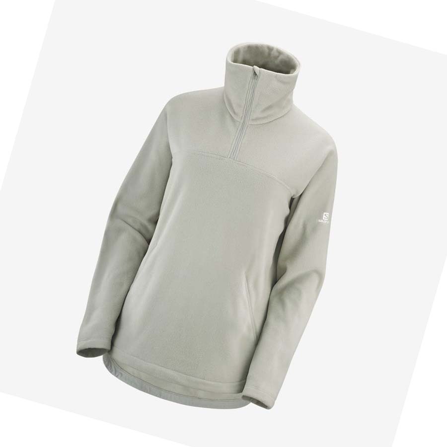 Salomon ESSENTIAL COSY FLEECE Kapucnis Pulóver Női Fehér | HU 3108DFM